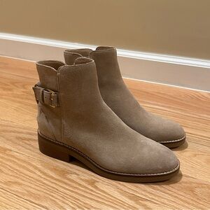 BNWOT Cole Haan W29165 Hampshire Suede Ankle Boots w/ Buckle Strap